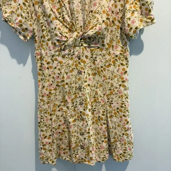 Urban Outfitters M Bloom Dainty Smocked‎ Minidress Sundress Feminine Low Cut - Picture 8 of 16